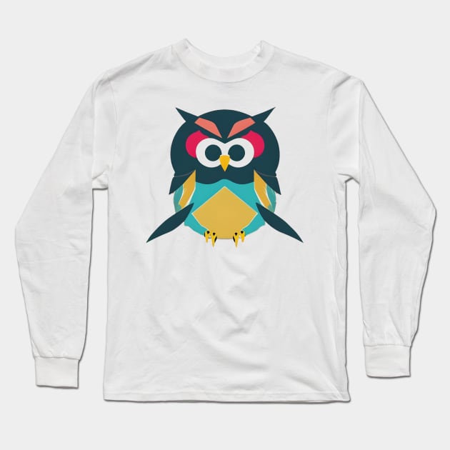 cute owl Long Sleeve T-Shirt by mdr design